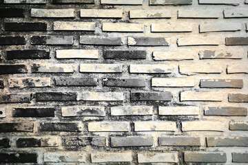 Wall Mural - old wall brick black and  brown  texture background vintage  style