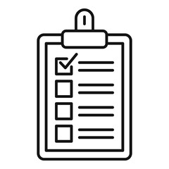 Poster - clipboard icon. outline clipboard vector icon for web design isolated on white background