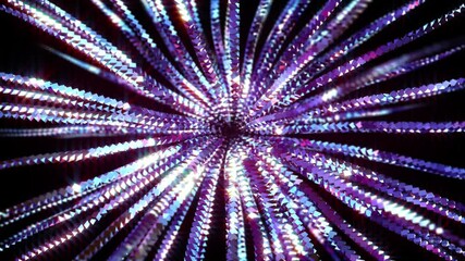Poster - abstract background 3d animation shiny rods structure transform in space loop