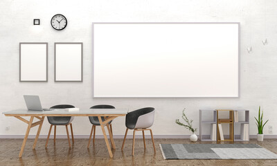 Wall Mural - Meeting room interior modern style, 3D rendering 