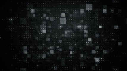 Wall Mural - black abstract squares background