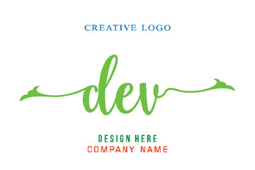 DEV lettering logo is simple, easy to understand and authoritative