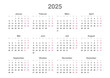 Kalender 2025, Querformat