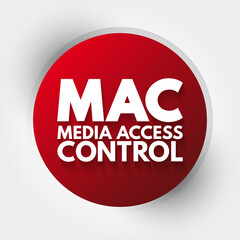Poster - mac - media access control acronym, technology concept background