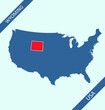 Wyoming location on USA map