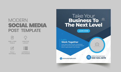 Wall Mural - Modern promotion web banner for social media post template. minimalist square flyer for digital marketing 