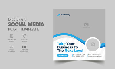 Wall Mural - Modern promotion web banner for social media post template. minimalist square flyer for digital marketing 