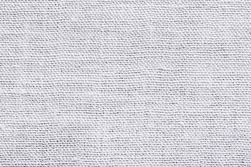 Sticker - White fabric background. Grey canvas texture. Bright textile material background. Gray fiber pattern. Checkered textile texture.