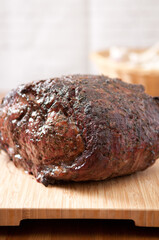 Canvas Print - cooked beef rib roast