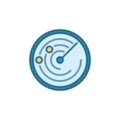 Poster - Vector Radar vector concept circular colored icon or symbol