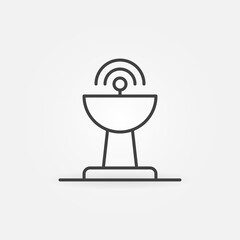 Poster - Antenna linear vector concept icon or logo element