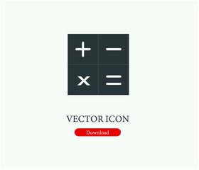 Poster - Calculator vector icon. Editable stroke. Symbol in Line Art Style for Design, Presentation, Website or Apps Elements, Logo. Pixel vector graphics - Vector
