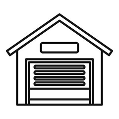 Poster - car service garage icon. outline car service garage vector icon for web design isolated on white bac