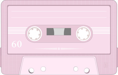 Vintage analog tape cassette stylization [vector]