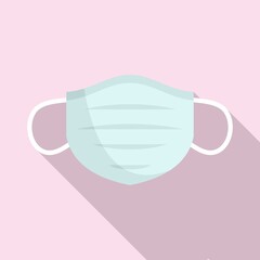 Poster - Surgical medical mask icon. Flat illustration of surgical medical mask vector icon for web design