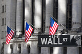 Fototapeta Nowy Jork - Financial Center on Wall Street, New York City