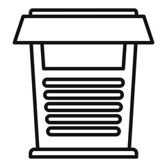 Poster - house ventilation icon. outline house ventilation vector icon for web design isolated on white backg