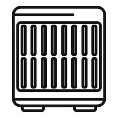 Poster - Floor ventilation icon. Outline floor ventilation vector icon for web design isolated on white background