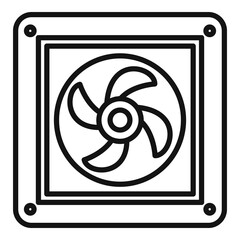 Poster - Fan wall icon. Outline fan wall vector icon for web design isolated on white background