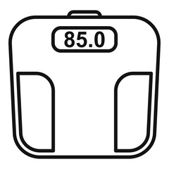 Poster - Smart scales equipment icon. Outline Smart scales equipment vector icon for web design isolated on white background