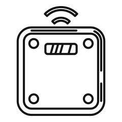 Poster - robot smart scales icon. outline robot smart scales vector icon for web design isolated on white bac