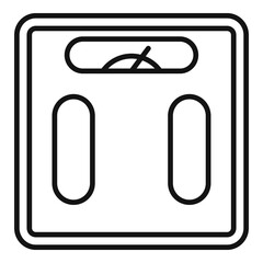 Poster - phone smart scales icon. outline phone smart scales vector icon for web design isolated on white bac