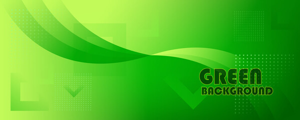 Wall Mural - Green modern geometric banner background