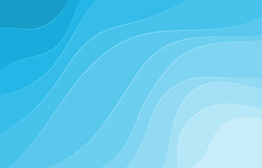Wall Mural - Blue water wave sea lines texture background banner vector illustration.