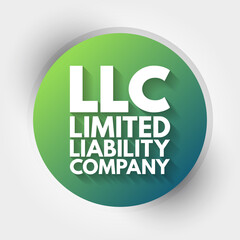 Poster - LLC - Limited Liability Company acronym, business concept background