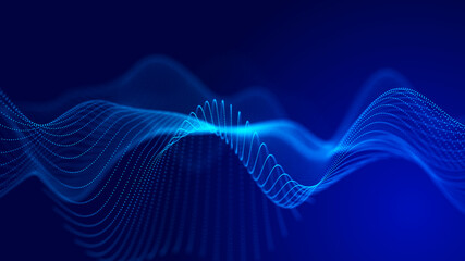 Fototapete - Grid of internet technologies. Abstract background with cobwebs. Large amount of data. 3d rendering.