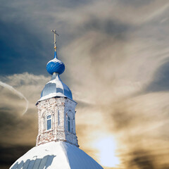 chapel spire against the sky