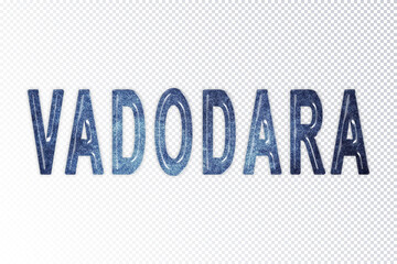 Wall Mural - Vadodara lettering, Vadodara milky way letters, transparent background