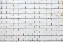 Background Of White Historic Glazed Tiles
