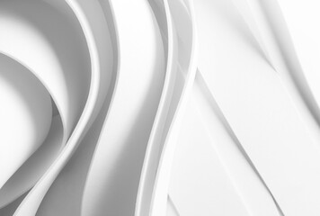 Wall Mural - Structure with wavy white elements, abstract background
