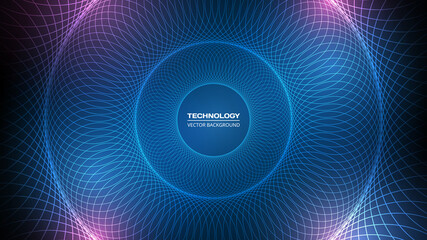 Poster - Intelligence artificial tech background. Digital technology, big data and deep learning concept. Visual for energy abstract dark blue template. Futuristic artificial intelligence tech backdrop.