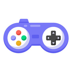 Canvas Print - 
A gamepad for game handling, flat icon

