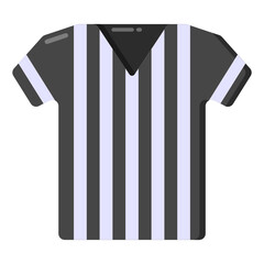 Canvas Print - 
A striped sports tee flat icon design

