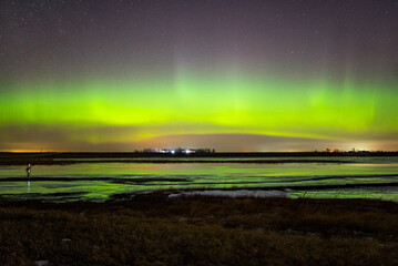 aurora borealis and northern lights, night sky, starry night sky, travel and nature landscape backgr