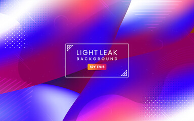 Poster - Abstract Colorful Light Leak Background. Modern Dynamic Background Usable for Greeting Card, Banner, Landing Page, Presentation Background, Etc.