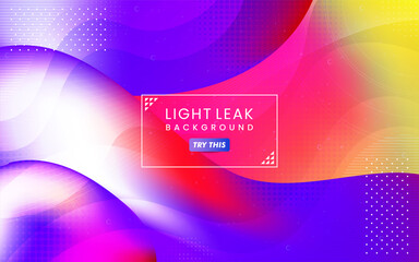 Poster - Abstract Colorful Light Leak Background. Modern Dynamic Background Usable for Greeting Card, Banner, Landing Page, Presentation Background, Etc.