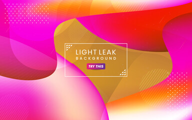 Poster - Abstract Colorful Light Leak Background. Modern Dynamic Background Usable for Greeting Card, Banner, Landing Page, Presentation Background, Etc.