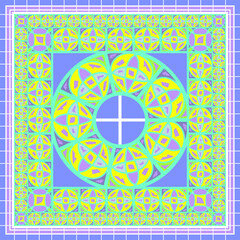 Poster - vector scarf with apple color. Abstract seamless vector pattern.