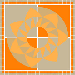 Poster - vector scarf with apple color. Abstract seamless vector pattern.