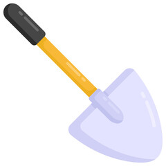 Sticker - 
Shovel flat icon, premium download

