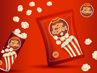 Wall Mural - Popcorn Packaging Template