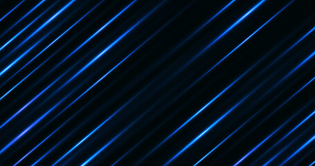 Wall Mural - Abstract technology bright background with blue laser rays lens flare light and lighting. Dynamic digital