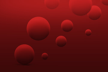 Composition Of Intense Red Spheres Mockup
