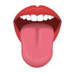 Healthy human tongue vector illustration