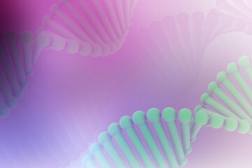 Sticker - 3d render of dna structure, abstract background
