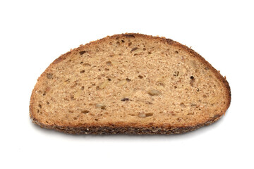 sliced rye bread loaf on a white plate